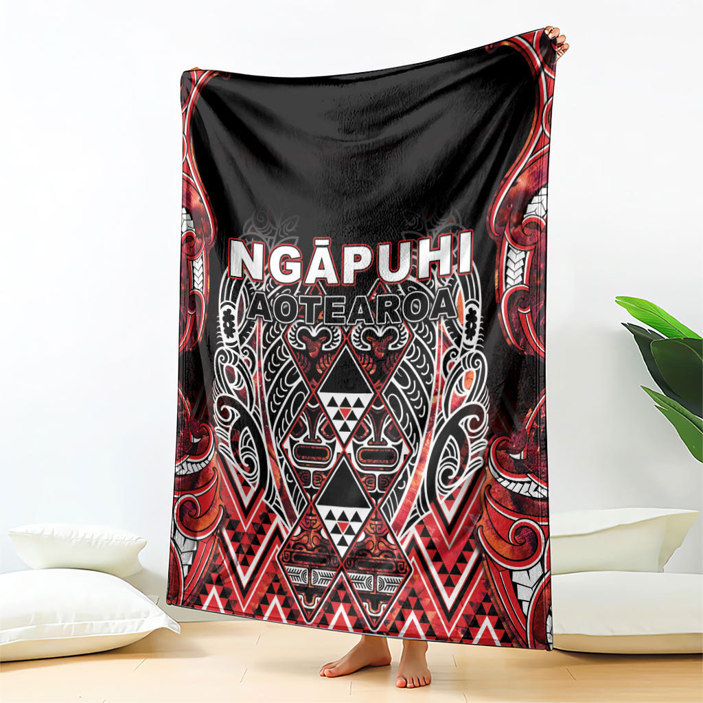 Aotearoa Ngapuhi Blanket Maori Red Tribal Paua Shell Pattern