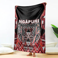Aotearoa Ngapuhi Blanket Maori Red Tribal Paua Shell Pattern