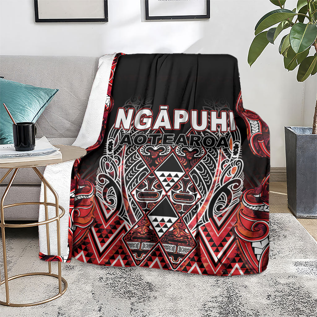 Aotearoa Ngapuhi Blanket Maori Red Tribal Paua Shell Pattern