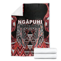 Aotearoa Ngapuhi Blanket Maori Red Tribal Paua Shell Pattern