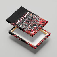 Aotearoa Ngapuhi Canvas Wall Art Maori Red Tribal Paua Shell Pattern