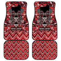 Aotearoa Ngapuhi Car Mats Maori Red Tribal Paua Shell Pattern
