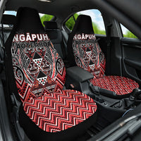 Aotearoa Ngapuhi Car Seat Cover Maori Red Tribal Paua Shell Pattern