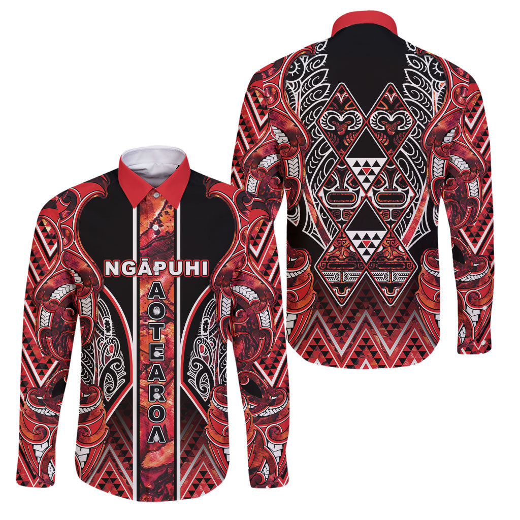 Aotearoa Ngapuhi Family Matching Summer Maxi Dress and Hawaiian Shirt Maori Red Tribal Paua Shell Pattern