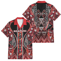 Aotearoa Ngapuhi Family Matching Tank Maxi Dress and Hawaiian Shirt Maori Red Tribal Paua Shell Pattern