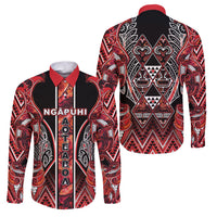 Aotearoa Ngapuhi Family Matching Tank Maxi Dress and Hawaiian Shirt Maori Red Tribal Paua Shell Pattern