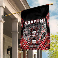 Aotearoa Ngapuhi Garden Flag Maori Red Tribal Paua Shell Pattern