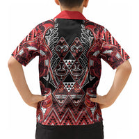 Aotearoa Ngapuhi Hawaiian Shirt Maori Red Tribal Paua Shell Pattern