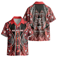 Aotearoa Ngapuhi Kid Hawaiian Shirt Maori Red Tribal Paua Shell Pattern