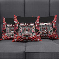 Aotearoa Ngapuhi Pillow Cover Maori Red Tribal Paua Shell Pattern