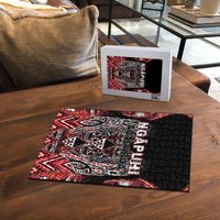 Aotearoa Ngapuhi Puzzle Maori Red Tribal Paua Shell Pattern