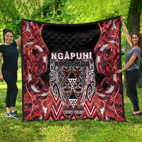 Aotearoa Ngapuhi Quilt Maori Red Tribal Paua Shell Pattern