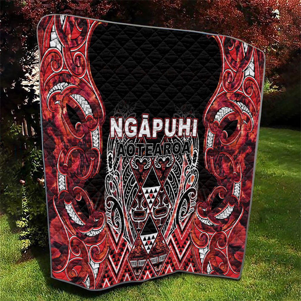 Aotearoa Ngapuhi Quilt Maori Red Tribal Paua Shell Pattern