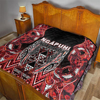 Aotearoa Ngapuhi Quilt Maori Red Tribal Paua Shell Pattern