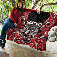 Aotearoa Ngapuhi Quilt Maori Red Tribal Paua Shell Pattern