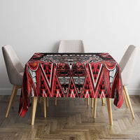 Aotearoa Ngapuhi Tablecloth Maori Red Tribal Paua Shell Pattern