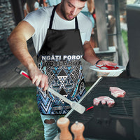 Aotearoa Ngati Porou Apron Maori Light Blue Tribal Paua Shell Pattern