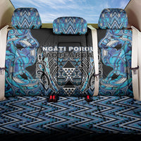 Aotearoa Ngati Porou Back Car Seat Cover Maori Light Blue Tribal Paua Shell Pattern
