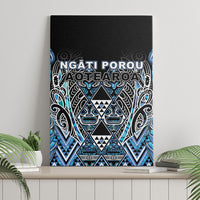 Aotearoa Ngati Porou Canvas Wall Art Maori Light Blue Tribal Paua Shell Pattern