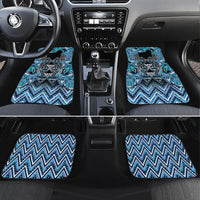 Aotearoa Ngati Porou Car Mats Maori Light Blue Tribal Paua Shell Pattern