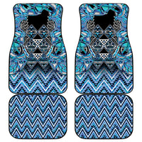 Aotearoa Ngati Porou Car Mats Maori Light Blue Tribal Paua Shell Pattern