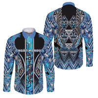 Aotearoa Ngati Porou Family Matching Off Shoulder Short Dress and Hawaiian Shirt Maori Light Blue Tribal Paua Shell Pattern