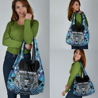 Aotearoa Ngati Porou Grocery Bag Maori Light Blue Tribal Paua Shell Pattern