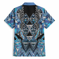 Aotearoa Ngati Porou Hawaiian Shirt Maori Light Blue Tribal Paua Shell Pattern