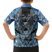 Aotearoa Ngati Porou Hawaiian Shirt Maori Light Blue Tribal Paua Shell Pattern
