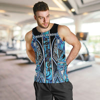 Aotearoa Ngati Porou Men Tank Top Maori Light Blue Tribal Paua Shell Pattern