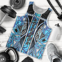 Aotearoa Ngati Porou Men Tank Top Maori Light Blue Tribal Paua Shell Pattern