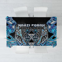 Aotearoa Ngati Porou Tablecloth Maori Light Blue Tribal Paua Shell Pattern