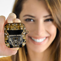 Aotearoa Waikato Tainui AirPods Case Maori Light Gold Tribal Paua Shell Pattern