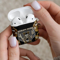 Aotearoa Waikato Tainui AirPods Case Maori Light Gold Tribal Paua Shell Pattern