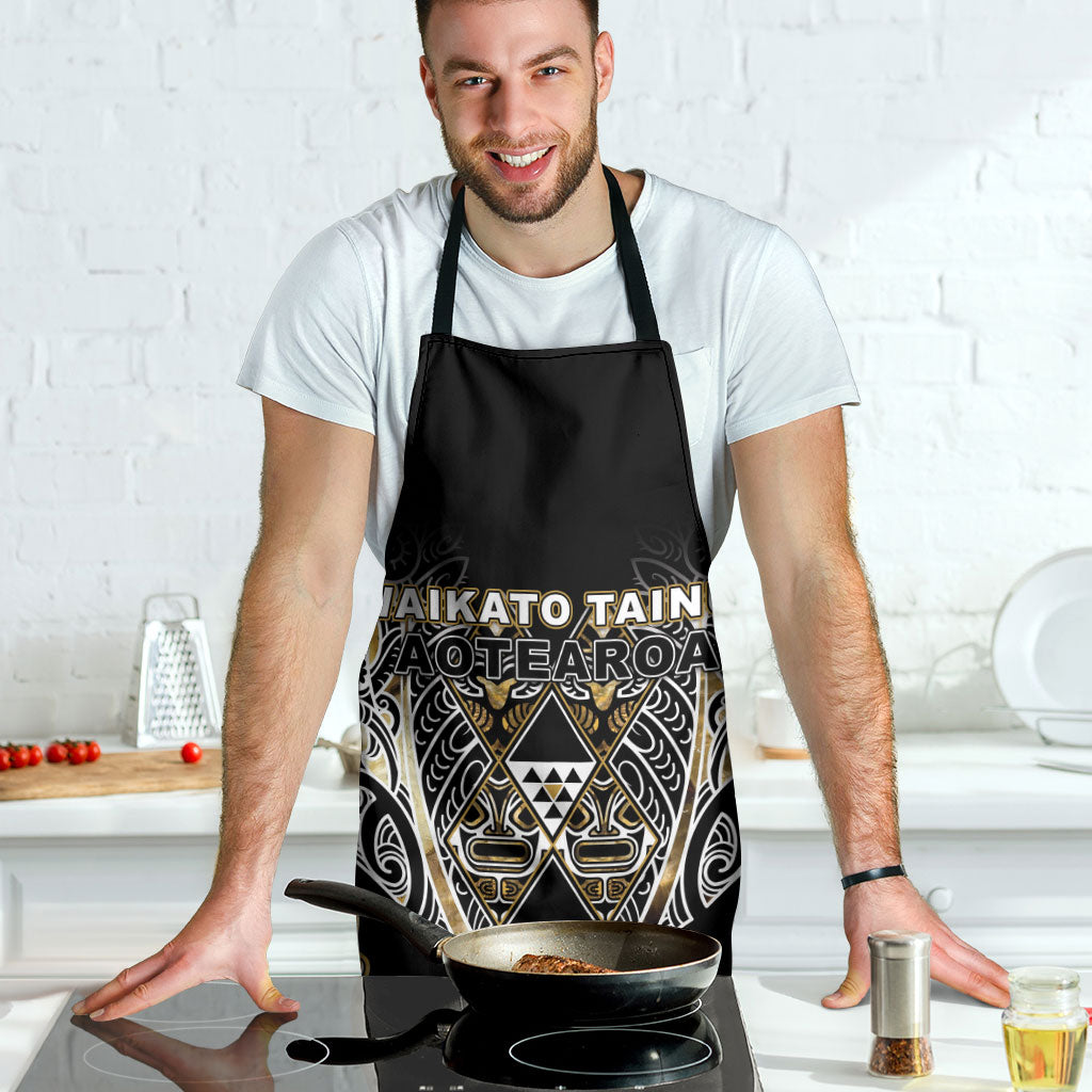Aotearoa Waikato Tainui Apron Maori Light Gold Tribal Paua Shell Pattern