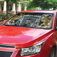Aotearoa Waikato Tainui Auto Sun Shade Maori Light Gold Tribal Paua Shell Pattern