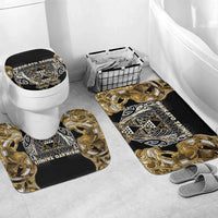 Aotearoa Waikato Tainui Bathroom Set Maori Light Gold Tribal Paua Shell Pattern