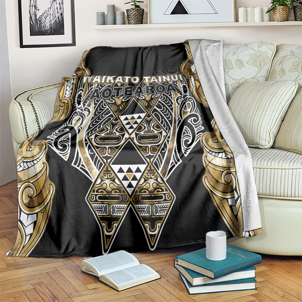Aotearoa Waikato Tainui Blanket Maori Light Gold Tribal Paua Shell Pattern DT05 Yellow - Polynesian Pride