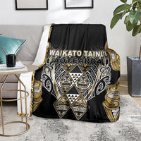 Aotearoa Waikato Tainui Blanket Maori Light Gold Tribal Paua Shell Pattern