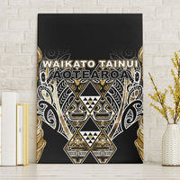 Aotearoa Waikato Tainui Canvas Wall Art Maori Light Gold Tribal Paua Shell Pattern