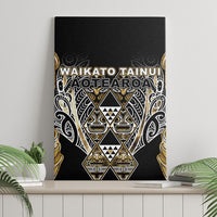 Aotearoa Waikato Tainui Canvas Wall Art Maori Light Gold Tribal Paua Shell Pattern