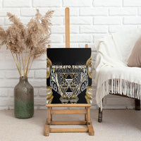 Aotearoa Waikato Tainui Canvas Wall Art Maori Light Gold Tribal Paua Shell Pattern