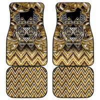 Aotearoa Waikato Tainui Car Mats Maori Light Gold Tribal Paua Shell Pattern