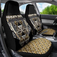 Aotearoa Waikato Tainui Car Seat Cover Maori Light Gold Tribal Paua Shell Pattern