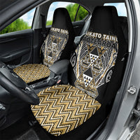 Aotearoa Waikato Tainui Car Seat Cover Maori Light Gold Tribal Paua Shell Pattern