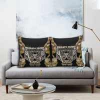 Aotearoa Waikato Tainui Pillow Cover Maori Light Gold Tribal Paua Shell Pattern