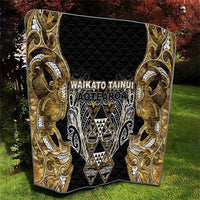 Aotearoa Waikato Tainui Quilt Maori Light Gold Tribal Paua Shell Pattern