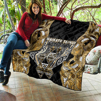 Aotearoa Waikato Tainui Quilt Maori Light Gold Tribal Paua Shell Pattern