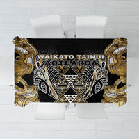 Aotearoa Waikato Tainui Tablecloth Maori Light Gold Tribal Paua Shell Pattern