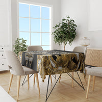 Aotearoa Waikato Tainui Tablecloth Maori Light Gold Tribal Paua Shell Pattern